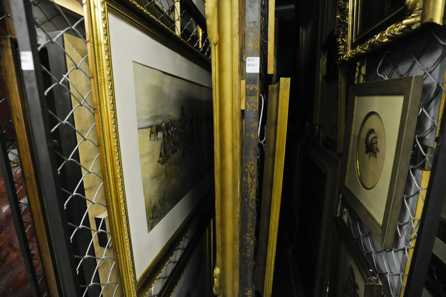 Some of the museum's most valuable pieces hang in the basement.